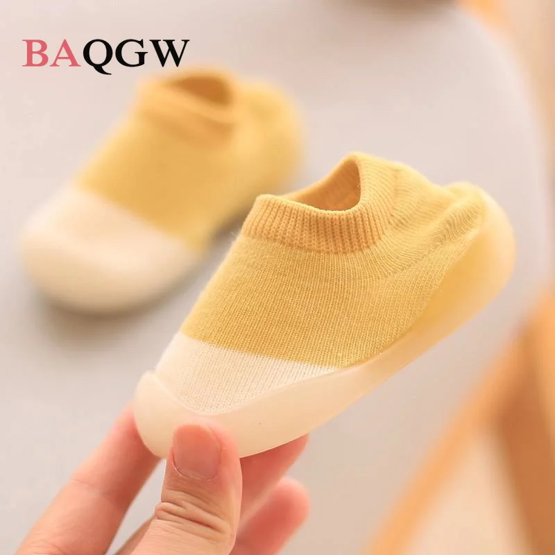 Baby Indoor First Walkers Socks Shoes Infant Breathable Toddler Shoes Color Matching Cute Kids Soft Soled Child Floor Sneaker