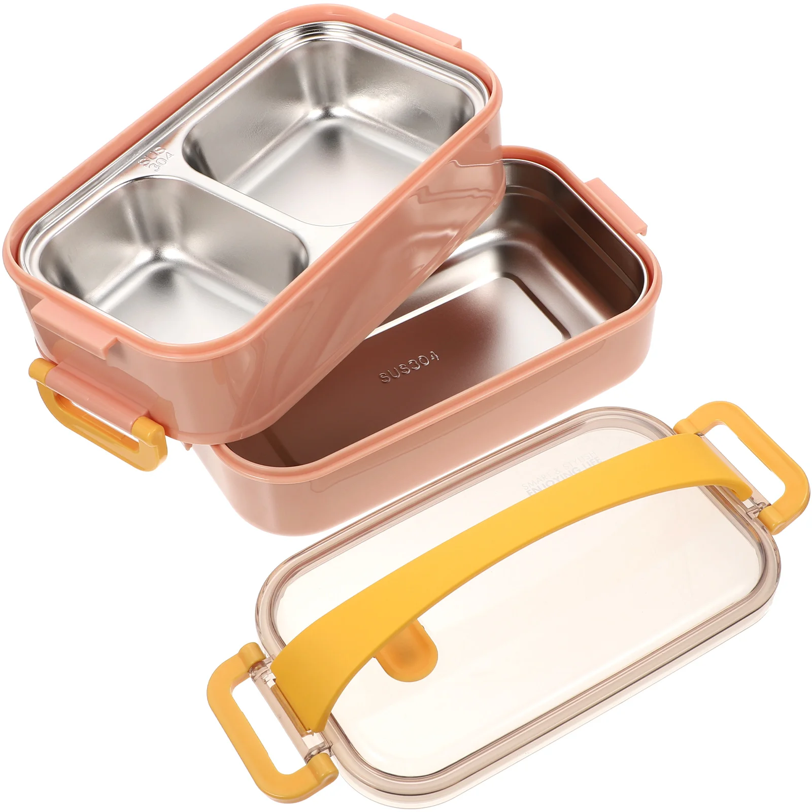 

304 Stainless Steel 1600ML Thermal Lunch Box Leakproof Double Layer Food Container for Students Office Workers School