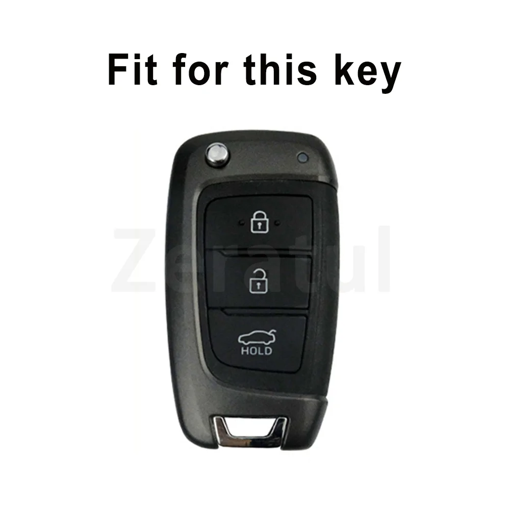 TPU Leather For Hyundai Elantra Solaris Tucson i30 i35 i40 KONA Genesis Santa Fe Azera Holder Shell Fob Car Flip Key Case Cover
