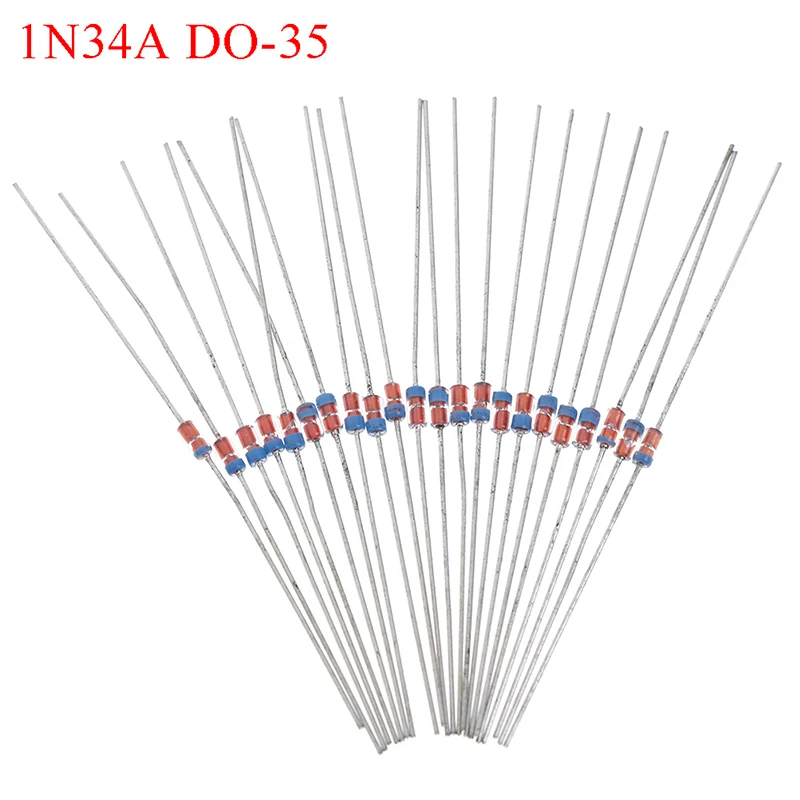

20 Pcs 1N34A DO 35 Germanium Detector Diode For AM FM Crystal Radio TV Receiver Electronic Component Part