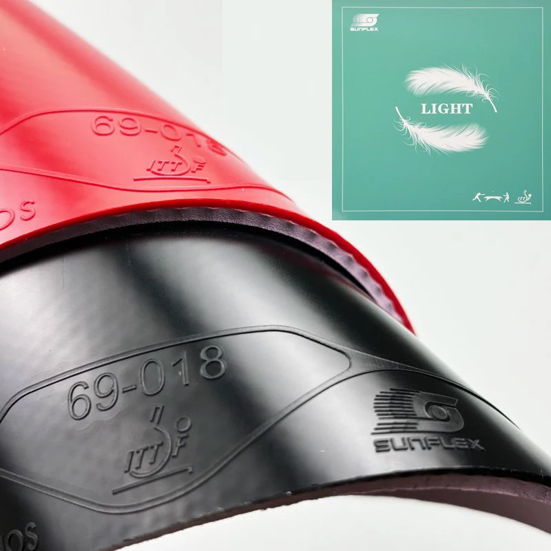 

Super Light Table Tennis Rubber Sheet Pimples in With 2.1mm Cake Sponge Thickness 36-38° ITTF Approved PingPong Rubber SUNFLEX