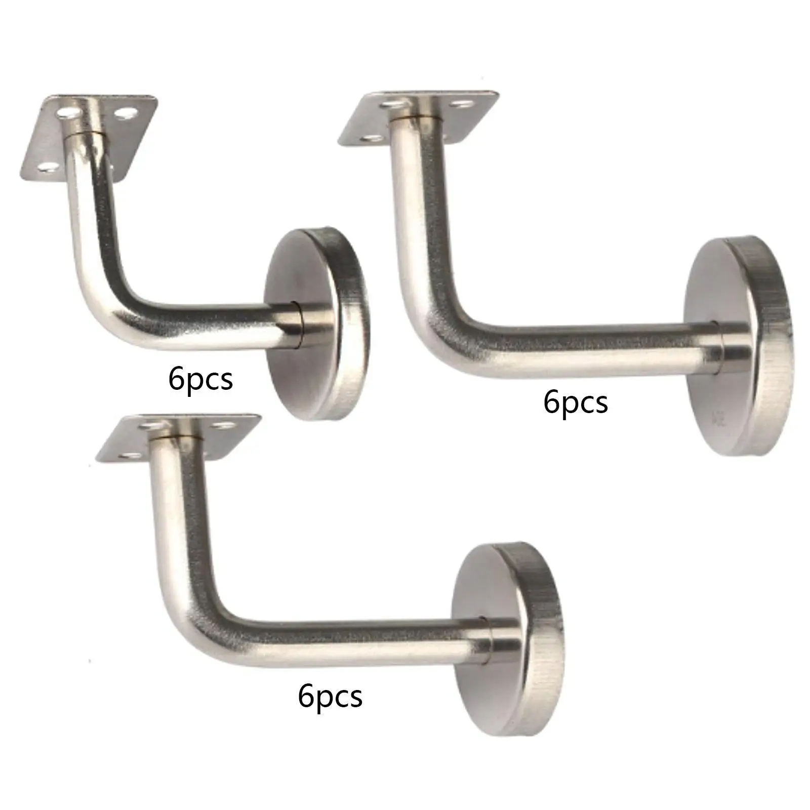 

6Pcs Handrail Stair Brackets Banister Brackets for Indoor Outdoor Offices