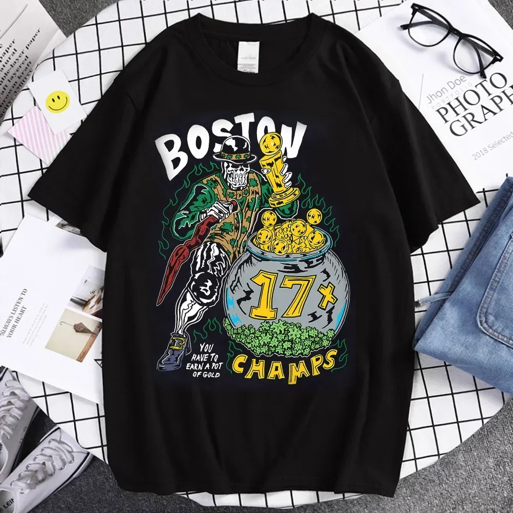 Harajuku Gothic Vintage Tops Tees New Women's Clothing Basketball Fan Graphic T-Shirt Men's Skull & Bones Summer Streetwear Tops