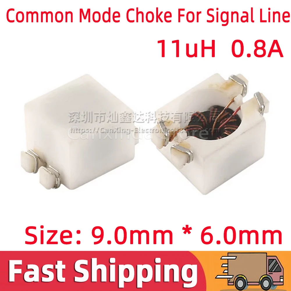 5pcs SMD Common Mode Choke For Signal Line Transmission Inductor Inductance High Impedance 1000Ω 1.5A 10UH Noise Filter