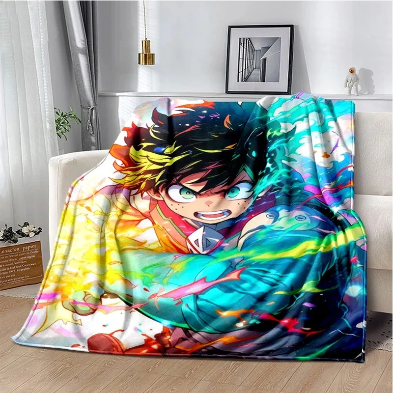 

Anime My Hero A-Academia Flannel Throw Blanket Super Soft Cozy Bedding Sofa Cover Home Decor Gift Teens Boys Girls Kids