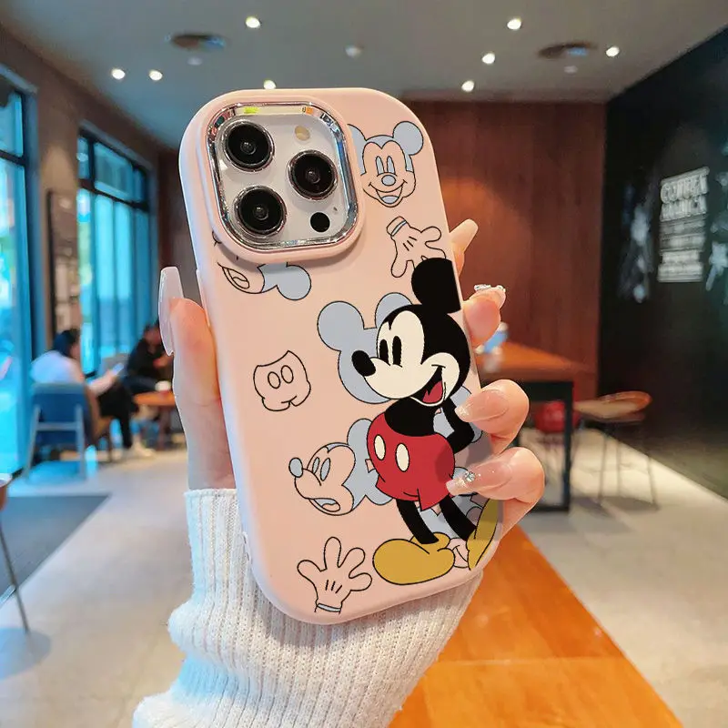 Disneys Mickeys Minnies Mouses Happy Phone Case For iPhone 15 14 13 12 11 Pro Max XR XS MAX Y2K Girl Cute Siliocne Back Cover