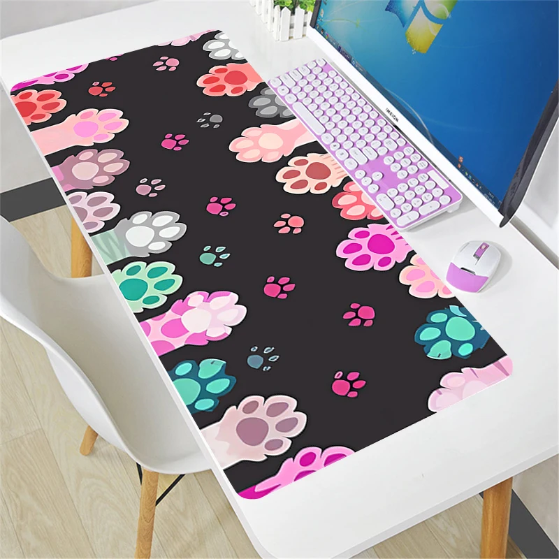 Mouse Pad Gaming Cartoon Cat Claw Kawaii Pink Accessories Pc Xxl Mousepad Desk Mat Laptop Office Anime Soft anti slip Mouse Mat