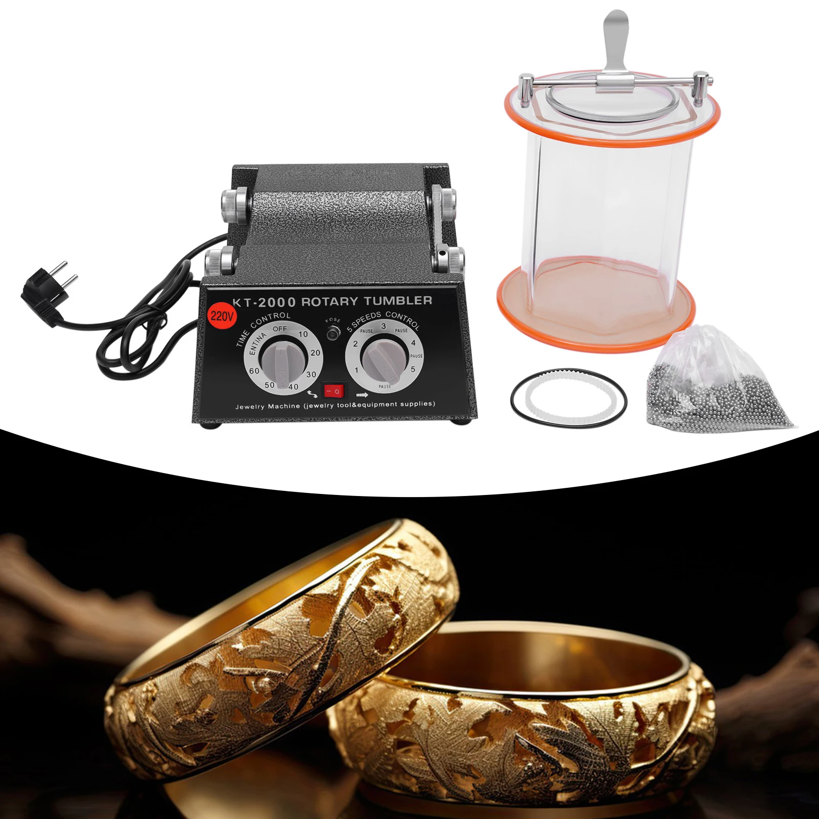 5kg 60w Desktop Jewelry Polishing Machine Kit