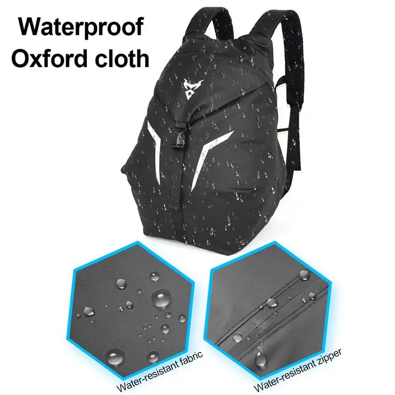 

Motorcycle Helmet Backpack Waterproof Large Capacity Motorcycle Helmet Holder Lightweight Helmet Storage Bag For Cycling