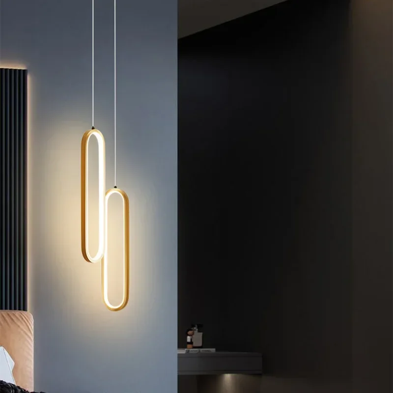 

LED Pendant Light AC90-260V Dining Modern Long Hanging Lamp for Living Room Kitchen Ceiling Chandelier Home Decor Lamp
