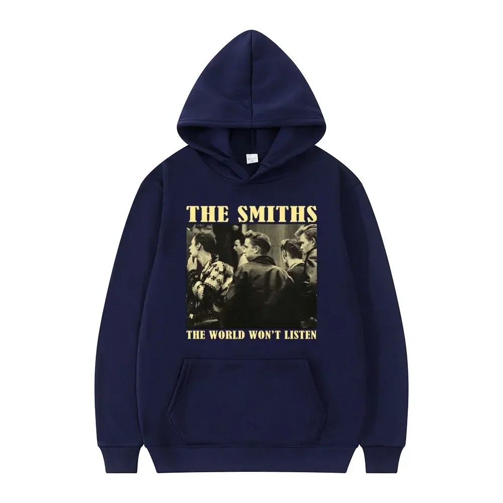 Rock Band The Smiths Print Vintage Hoodies 1980 Morrissey Men Women Sweatshirt Oversized Hip Hop Gothic Casual Streetwear Hoodie