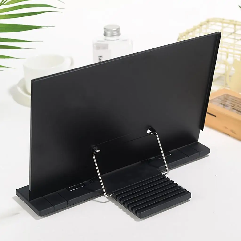Universal Iron Music Book Holder Foldable Adjustable Stand with Page Clips for Musicians Cooking and Reading