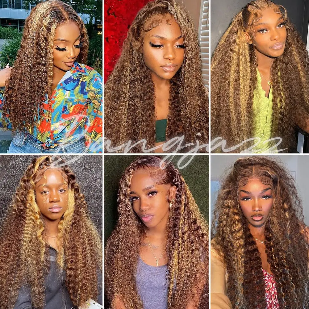 Deep Wave Lace Front Wigs Human Hair 13x6 HD Transparent Lace Frontal Wigs Human Hair Pre Plucked 180% Density For Black Women image 5