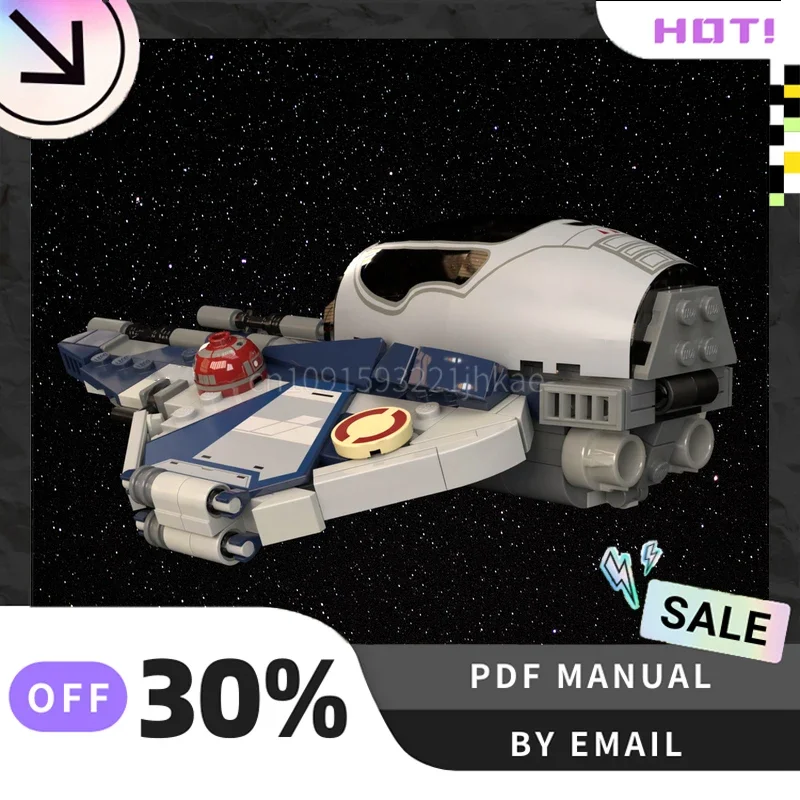 [305 SZTUK] Personalizowany Zestaw Klocków Konstrukcyjnych MOC Actis-Class Interceptor Kreatywne Zabawki STEM DIY Model do Składania Prezent na Urodziny