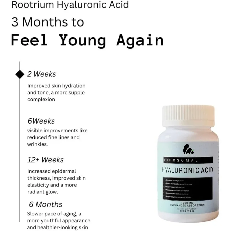 

Liposome hyaluronic acid supplement soft capsules 1000MG high absorption support antioxidant joint skin health