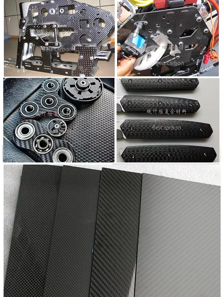 1pc 100mm X 100mm 3k Carbon Fiber Plate Panel Sheets 0.2mm 0.5mm 1mm 1.5mm 2mm 3mm 4mm thickness Composite Hardness Material