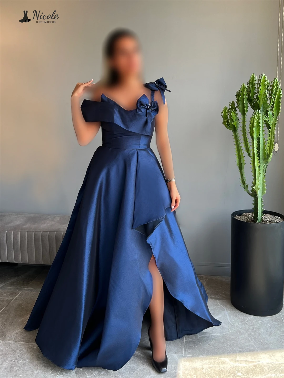 

Nicole Dresses Gala Dress Custom Made Luxurious Party Dresses Woman 2025 Satin Cloth Line A Candle Robes De Cocktail Prom Gown
