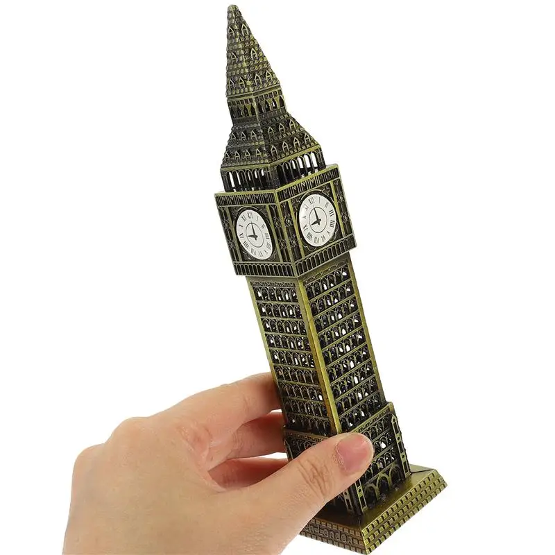 British Big Ben London Souvenirs Alloy Building Model Crafts Toy Home Ornament Resin Architectural Travel