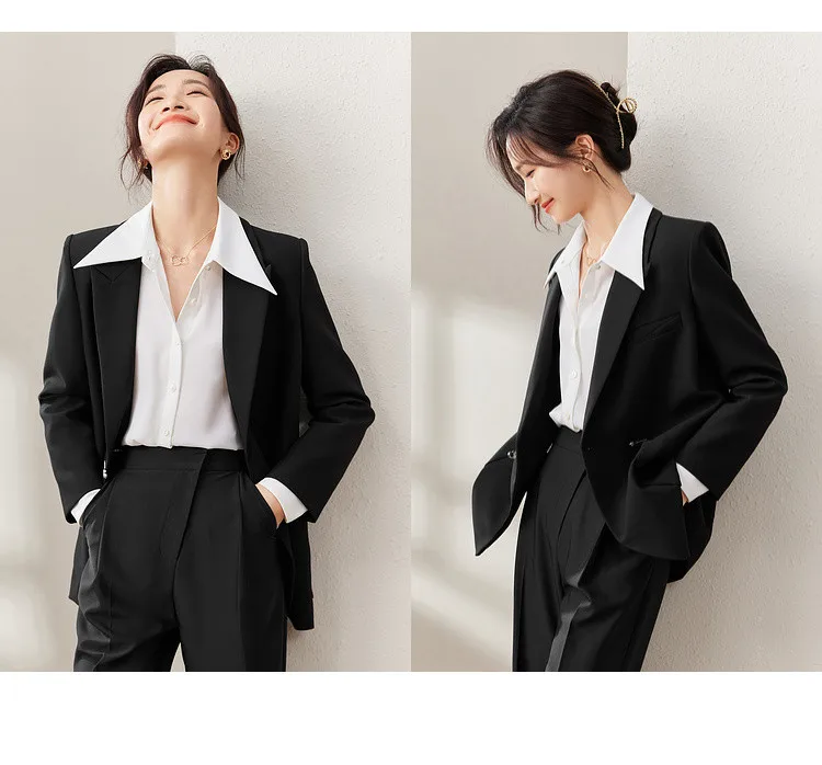 SENTUBILA Maßgeschneiderter Blazer für Damen 2026 Frühling Herbst Modetrend Elegante Anzugjacke für die Arbeit Damenbekleidung 153XC3230 – Detail 15