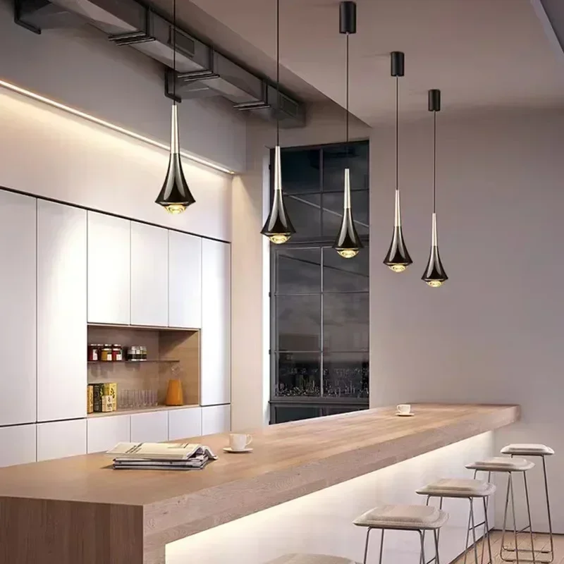 TechHPNordic Luxury Restaurant LED Chandelier Bedroom Bedside Kitchen Study Hotel Minimalist Pendant