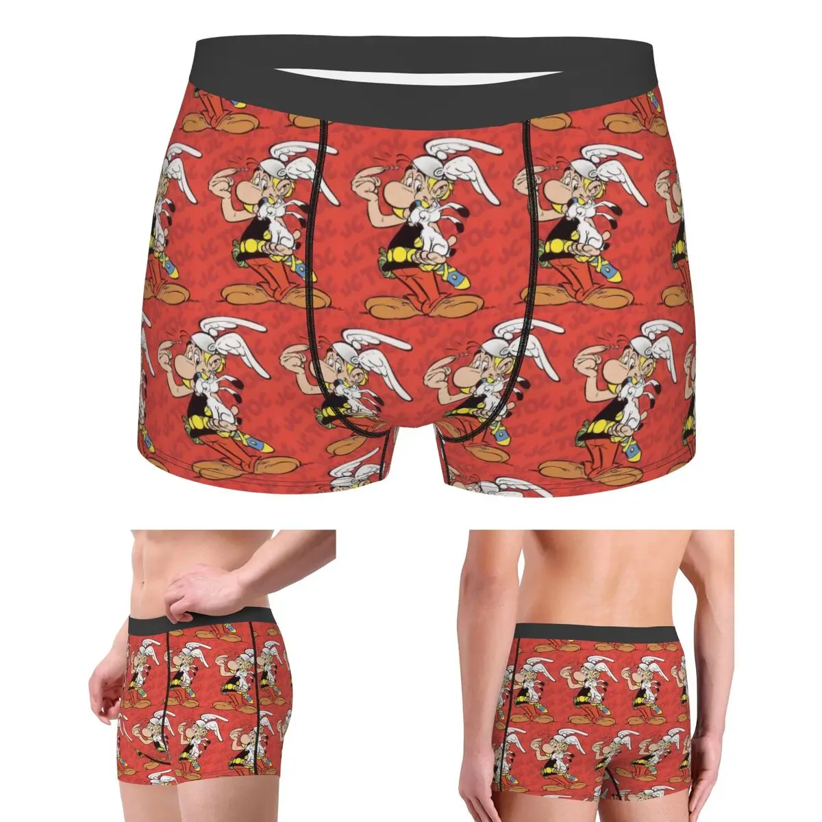 

Boxer Underpants Shorts Asterix And Obelix Panties Men's Ventilate Underwear for Homme Man Boyfriend Gift
