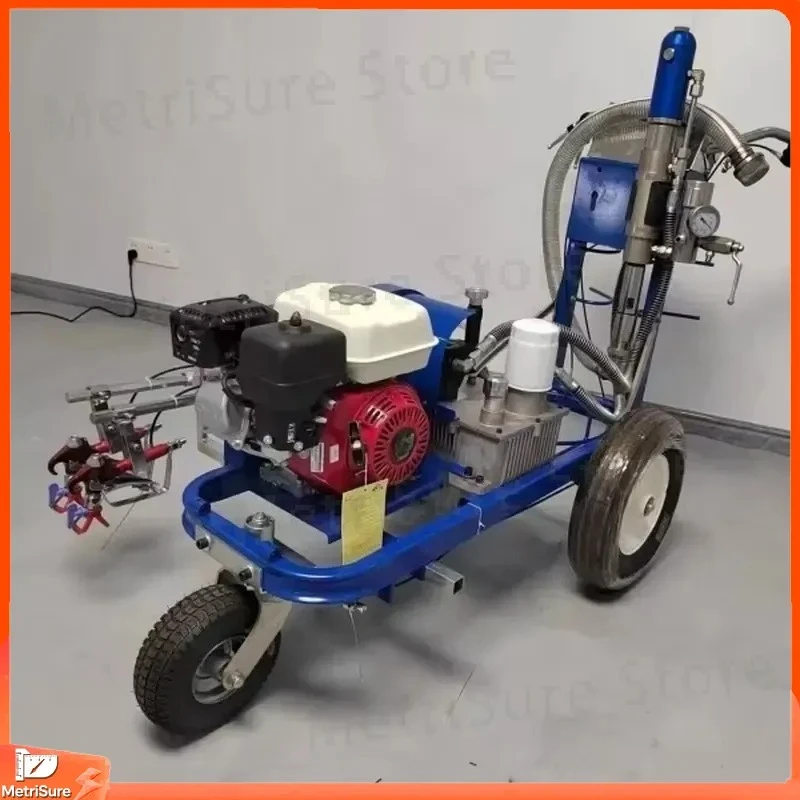 Hand Push Cold Spray Line Marking Hydraulic Plunger Pump Road Street Line Stripping Coating Painting Equipment