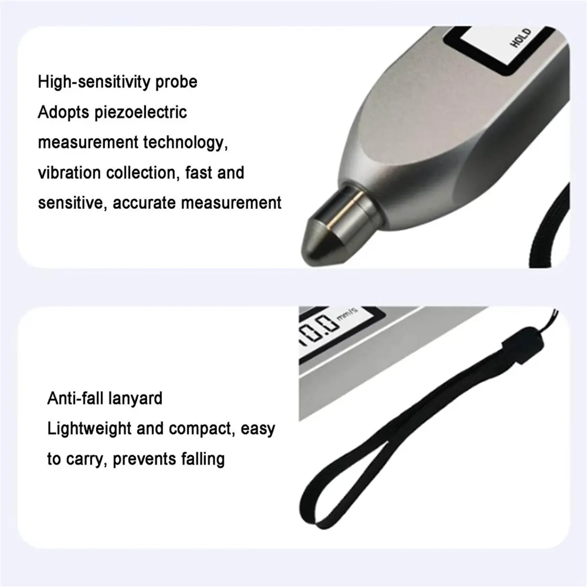 【MUST-HAVE LIST】 Pen Vibration Tester, Digital Analyzer Meter with LCD Screen, 0.1-199.9m/S², for Mechanical Fault Detection