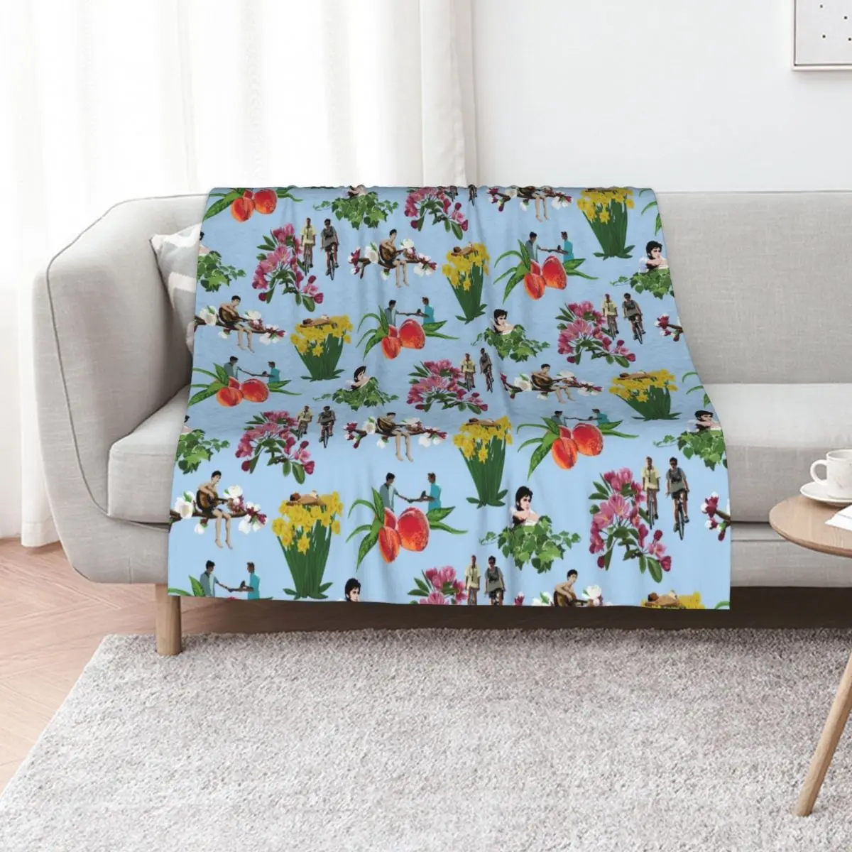 

Call Me By Your Name Pattern Throw Blanket Soft Bedroom Blanket for Night Sleeping