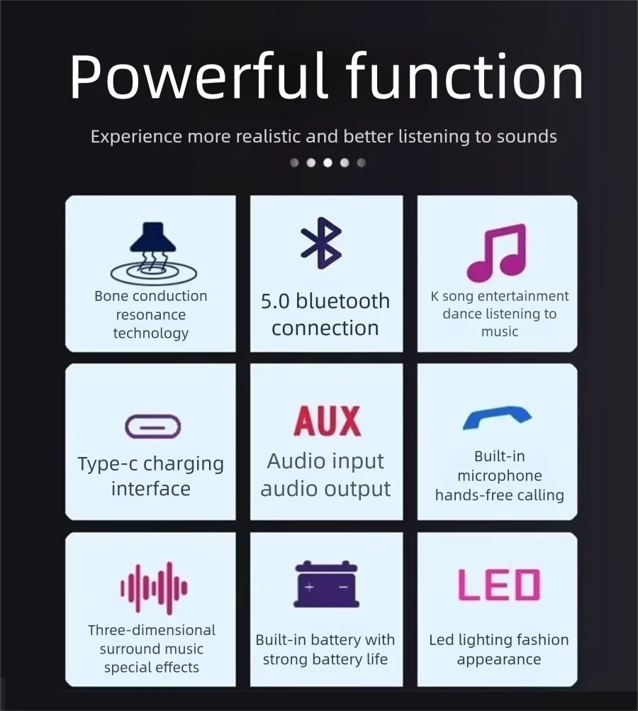 Altavoz Bluetooth inalámbrico con Wifi de 42W, columna Vibro Adin, Anti-portero, fuerte efecto de vibración, Subwoofer, caja de sonido de música para teléfono