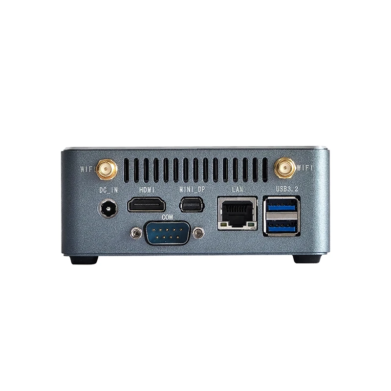 ELSKY Portable Single LAN Fanless Mini PC Type-C Mini-DP HDMI Display 4K Resolution 3*USB3.2 1COM M.2 SSD DDR4 Memory 32GB
