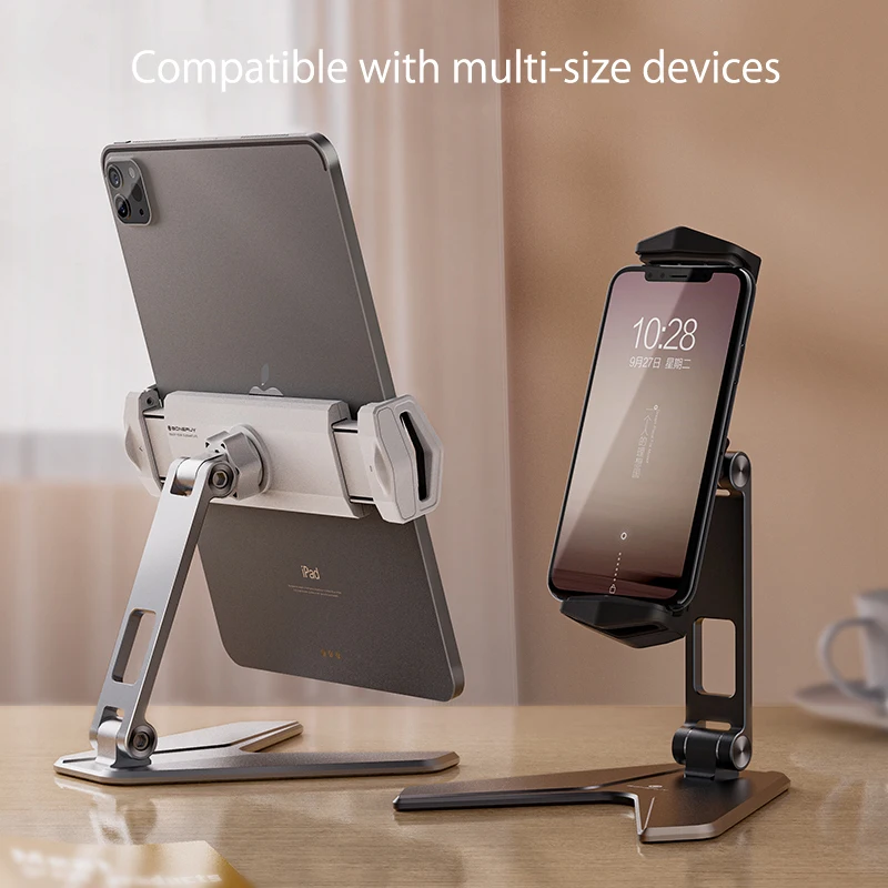 Soporte de Metal para tableta y escritorio, extensible y plegable, ajustable, para iPhone y iPad, 2022