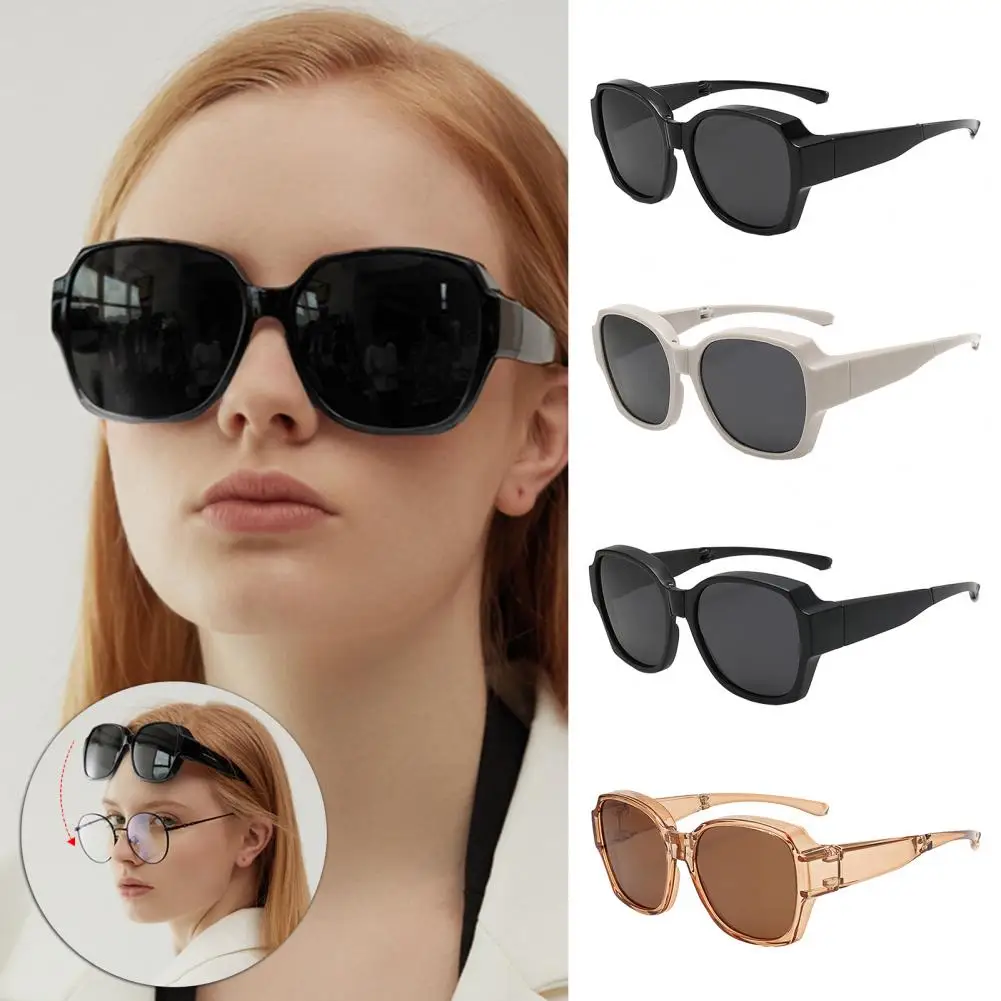

1 Pair Polarized Sunglasses UV400 Protection Lenses Folding Cover Design Functional Polarized Eyewear