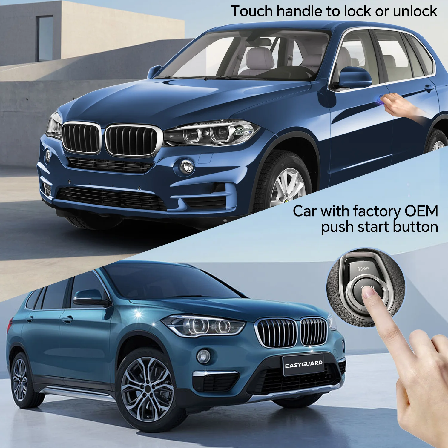 EASYGUARD kunci pintar pengganti Keyless entry sistem untuk BMW dengan pabrik OEM tombol start tekan & Akses nyaman