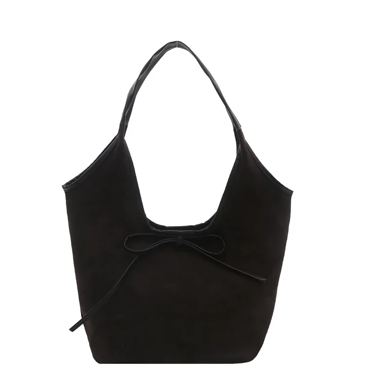 Borsa sottobraccio smerigliata retrò di vendita calda per donna Borsa a secchiello nuova primavera 20225, borsa tote a spalla singola casual di grande capacità