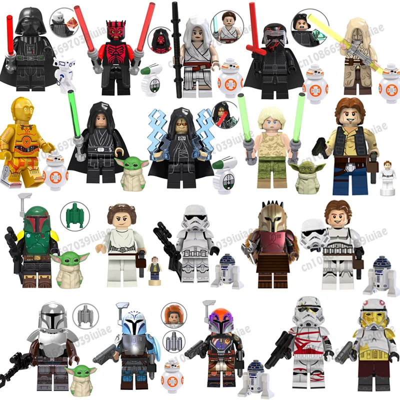 

Star Wars Darth Vader Han Solo Leia C-3PO Boba Fett Robot Figure Toy Bricks Assembling Doll Building Blocks Birthday Present