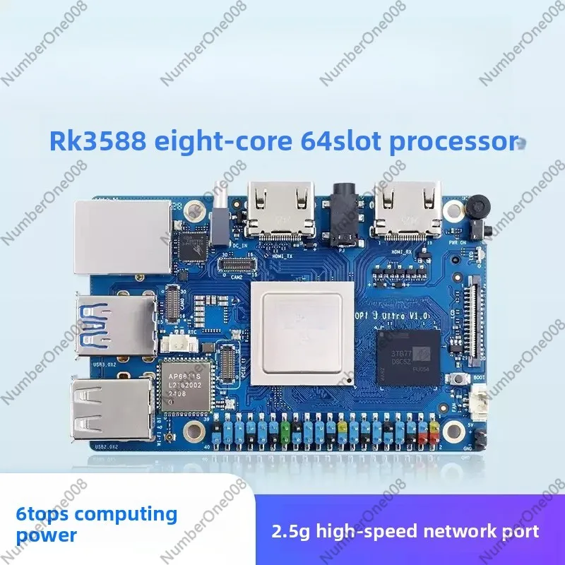

RK3588 8GB 16GB DDR5 Single Board Computer Wifi BT M2 SSD 6TOPS NPU Mini PC