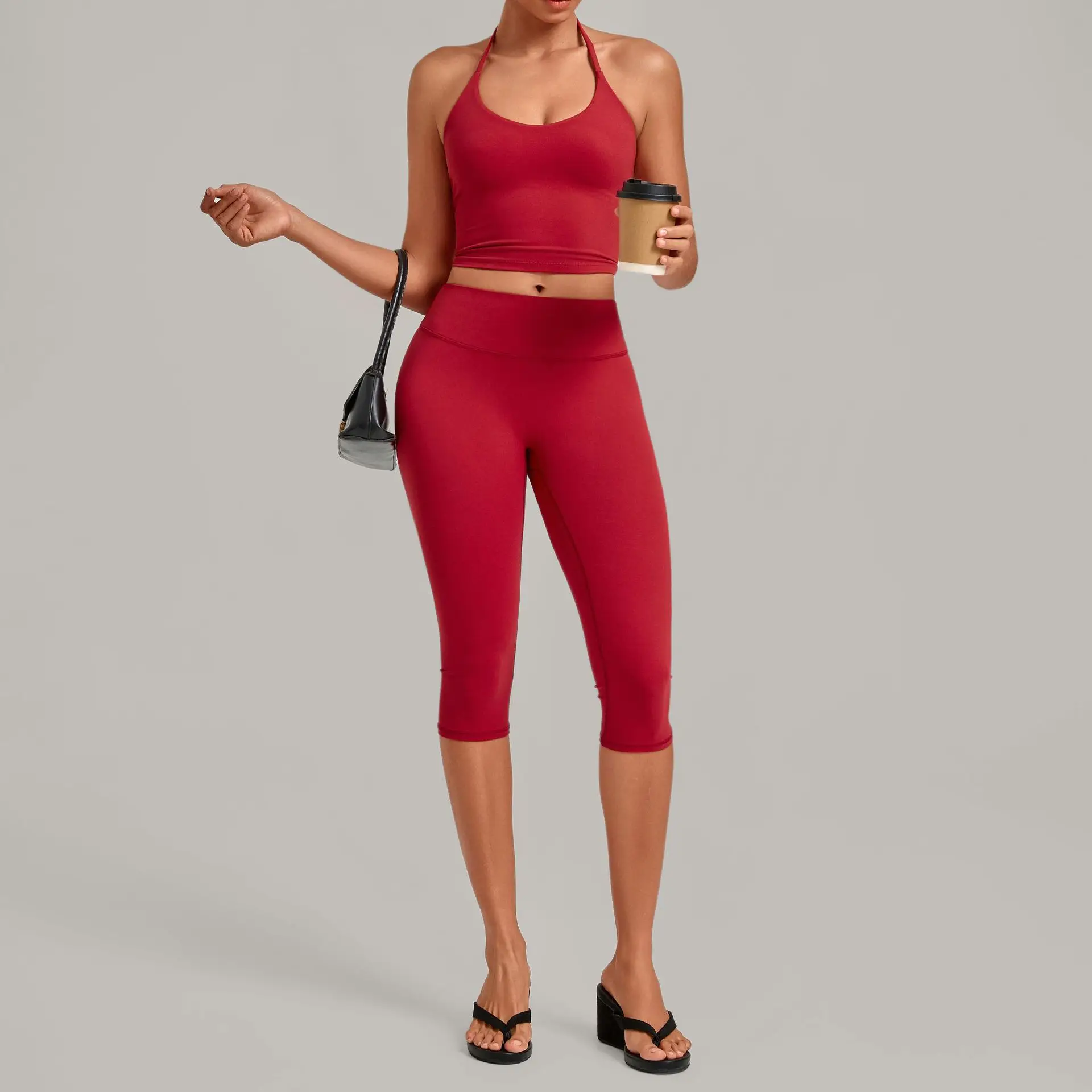 Pad 2PCS Fitness Women Tracksuit Outfits Suit Yoga Set Gym Running Push Up Sportswear Legging Workout Capris Athletic Wear XP94