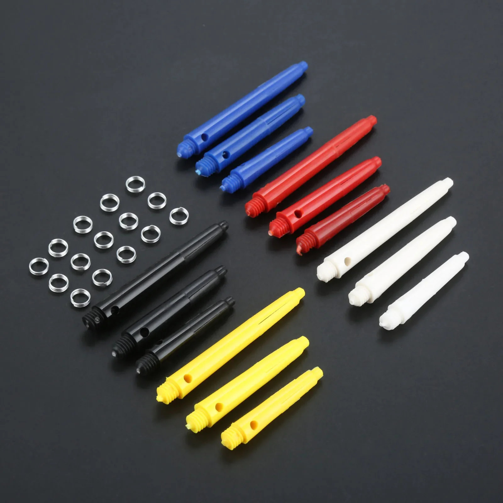 50 stuks 27mm/35mm/45mm/48mm Nylon Darts As 4.5mm Schroefdraad Dart Stem En 50 stuks Rvs O Ring Dart As Vervanging