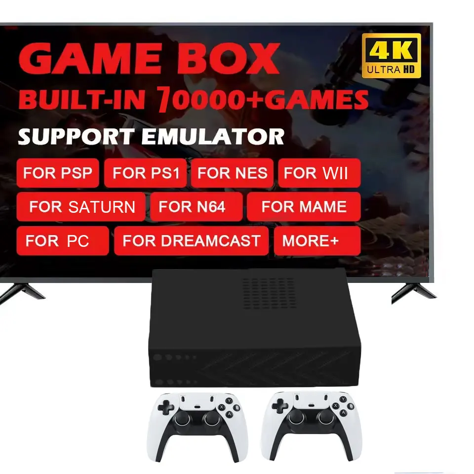 وحدة تحكم ألعاب ريترو R3 PRO 500G Gaming HDD Batocera 3865U 70000 + ألعاب لأجهزة Wii PS2 XBOX PSP GameCube N64 مقبض لاسلكي