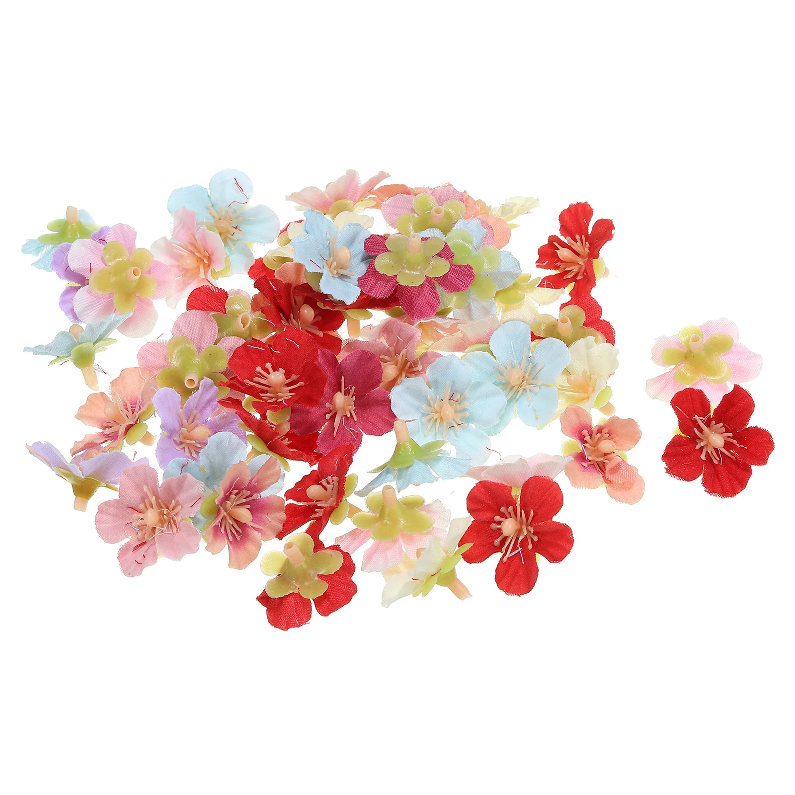 

100pcs 0.98" Artificial Silk Cherry Blossom Flower Heads For DIY Garland Headdress Wedding Engagement Party Home Decor