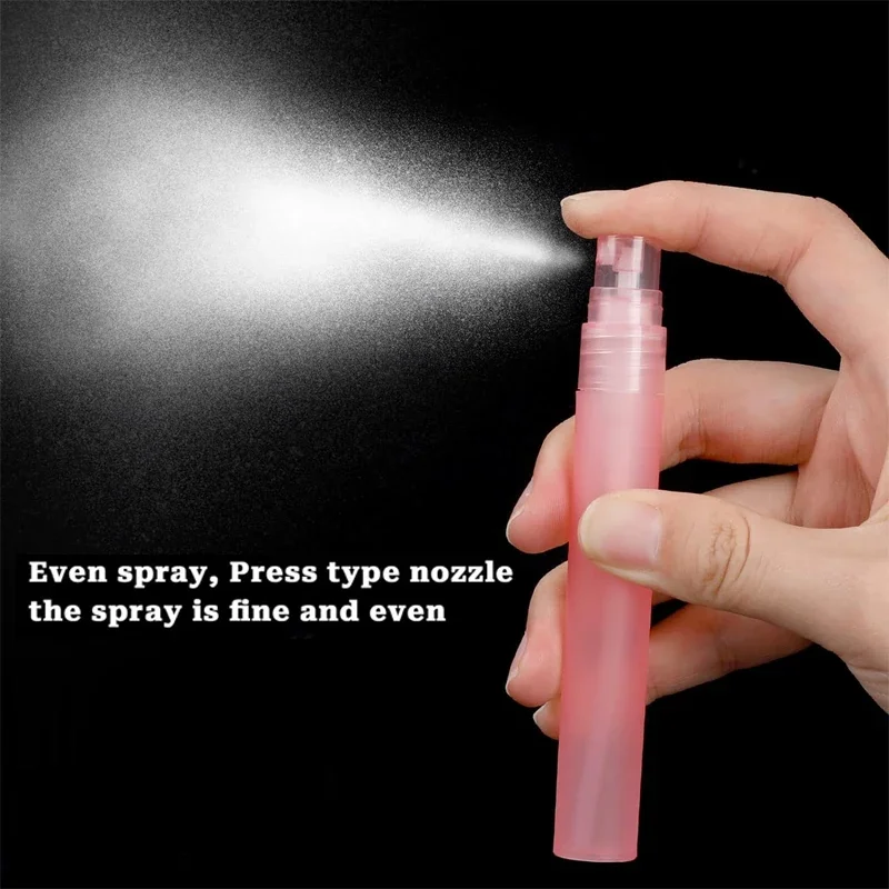 10Pcs 3ML/5ML/10ML Empty Plastic PP Pen Shape Refillable Spray Bottle Portable Travel Perfume Sprayer Liquid Atomizer Containers