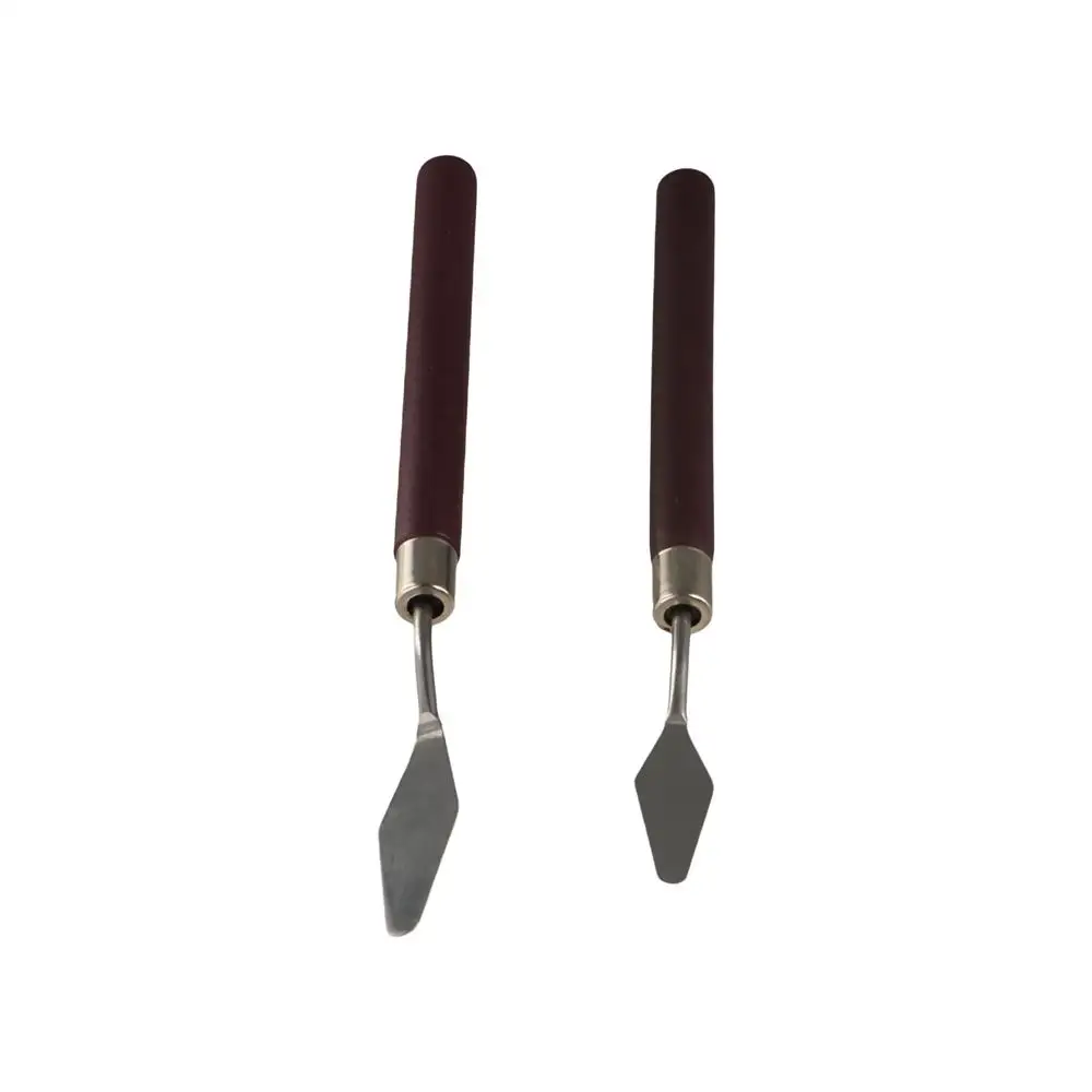 مكشطة طلاء زيتي من الأكريليك من الفولاذ المقاوم للصدأ لوحة عالية الجودة ملعقة الغواش لوحة ألوان خلط مكشطة الطالب