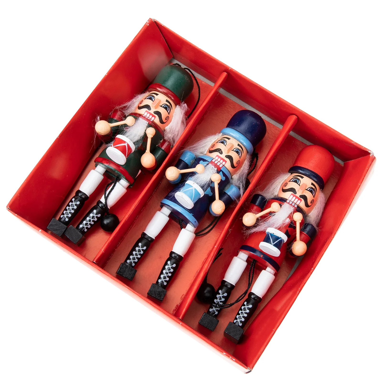 

3Pcs Christmas Nutcrackers Figures in Hanging Design Adds Cheerful Touch to Xmas Decorations and Indoor Spaces