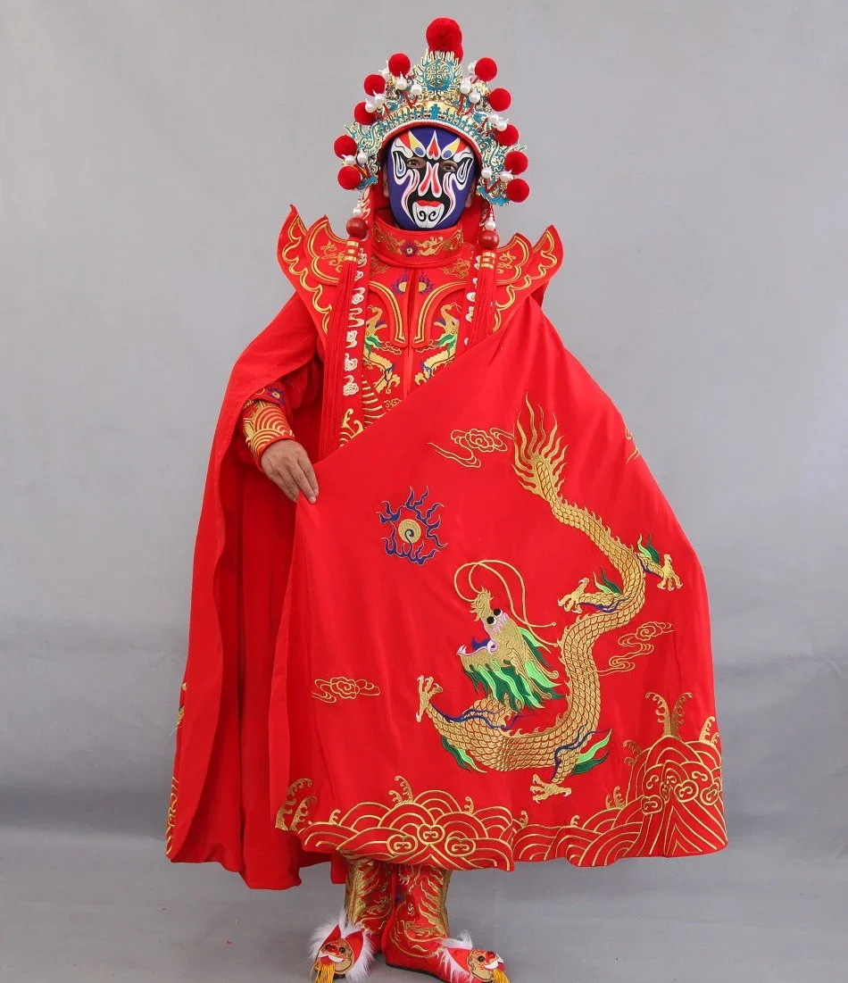 Sichuan Opera face-changing clothing full set of 12 face masks, traditional craft embroidery