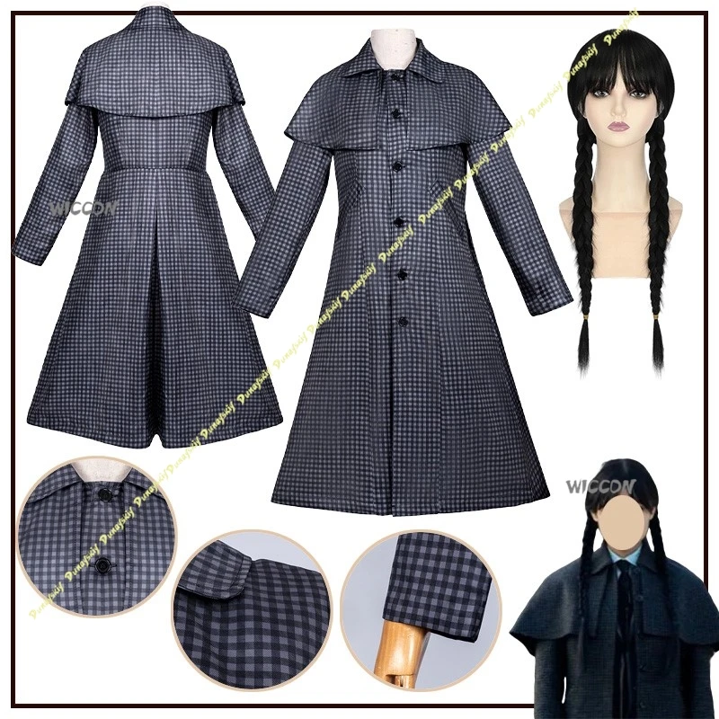 

Костюмы для косплея аниме, платье для девочек, повседневная юбка Y2k, шерстяное пальто, женская юбка с париком, осенне-летняя вечеринка, Рождество, Хэллоуин