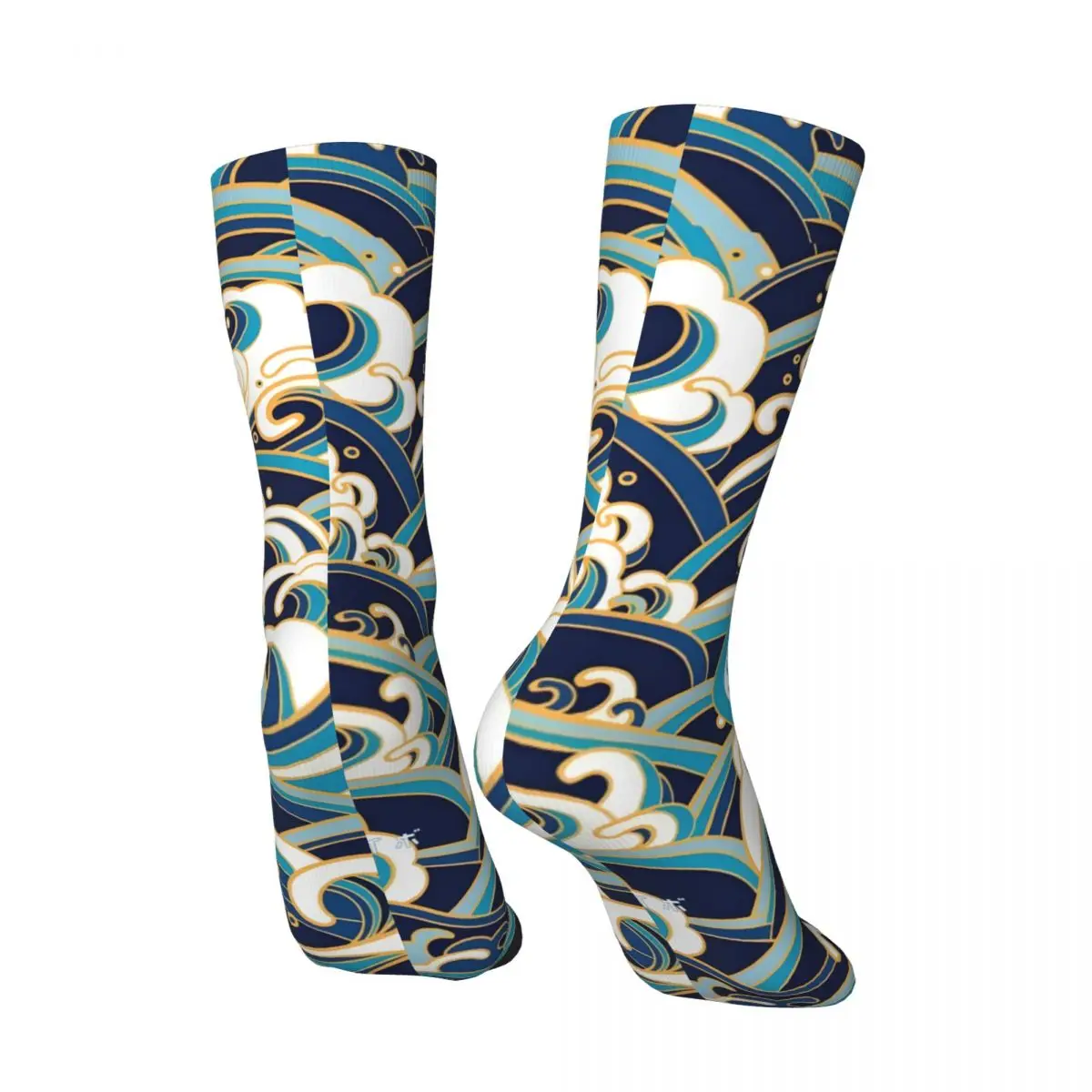 Water Tribe Men's Socks Retro Harajuku Street Style Novelty Seamless Crew Sock