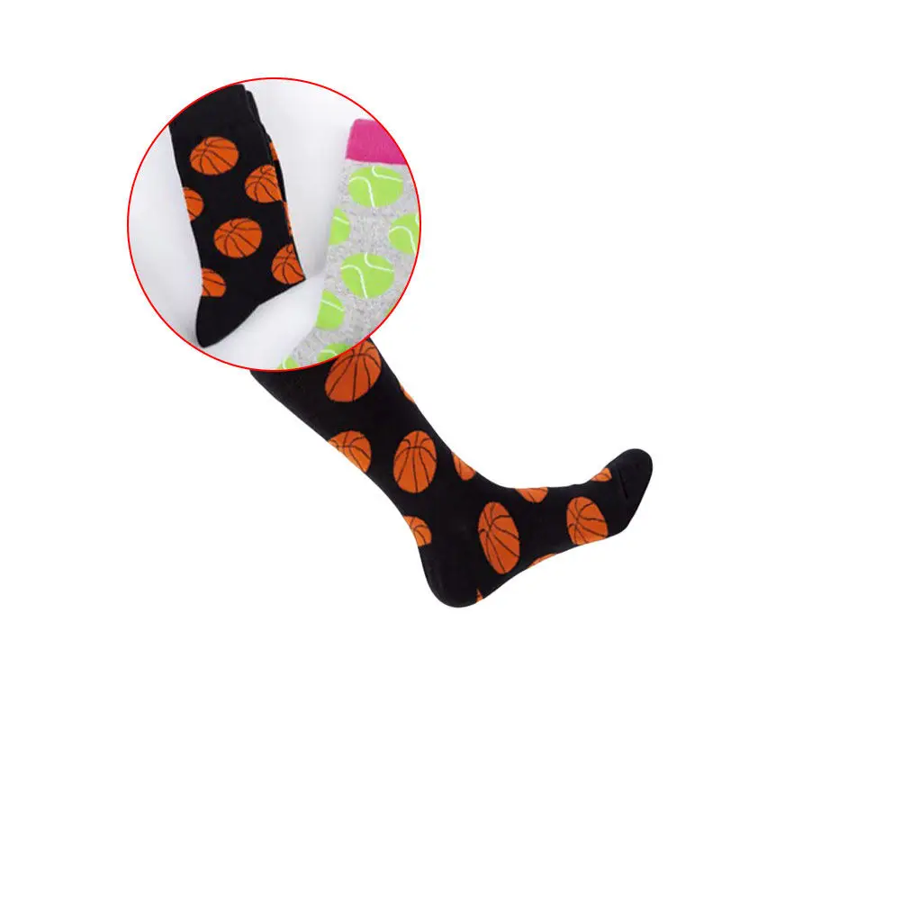 

Basketball Cotton Socks Autumn Winter Creative Pattern Comfortable Warm Casual Socks for Men Cold Protection Sport