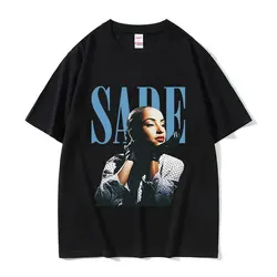 Singer S-Sade Tour Concert 2024 Print T-Shirt Men Women High Quality Vintage Fashion T-shirts Clothing Oversized Cotton T Shirt