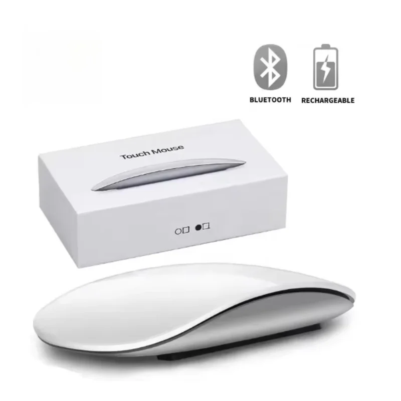 Touch Mouse Bluetooth 5.0 Rechargeable 19mm Ultra-thin Slim Arc Design Wireless Mice For Apple Macbook Air Pro