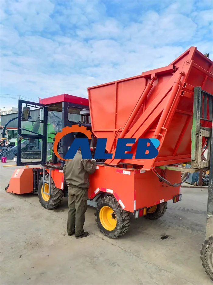 Crawler Type Caleb Split Disc Silage Harvester 140hp Gear Drive High Productivity 2 Rows Wheat Corn Napier Grass Side Harvester